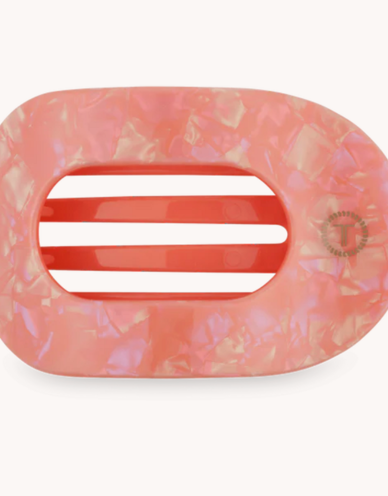 TELETIES MEDIUM FLAT ROUND HAIR CLIP-DREAMCICLE