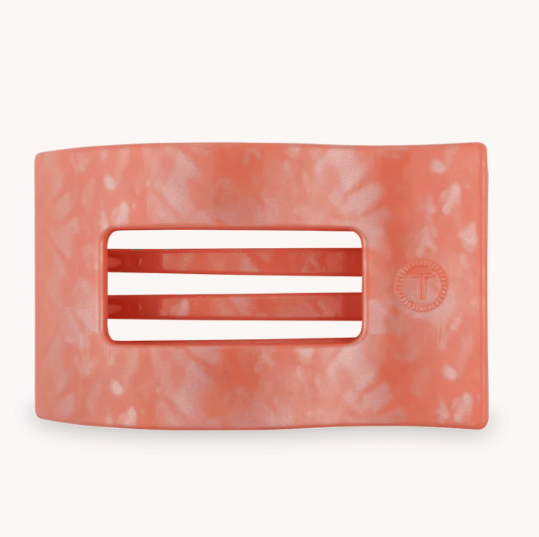 TELETIES MEDIUM FLAT RECTANGLE HAIR CLIP-DREAMCICLE