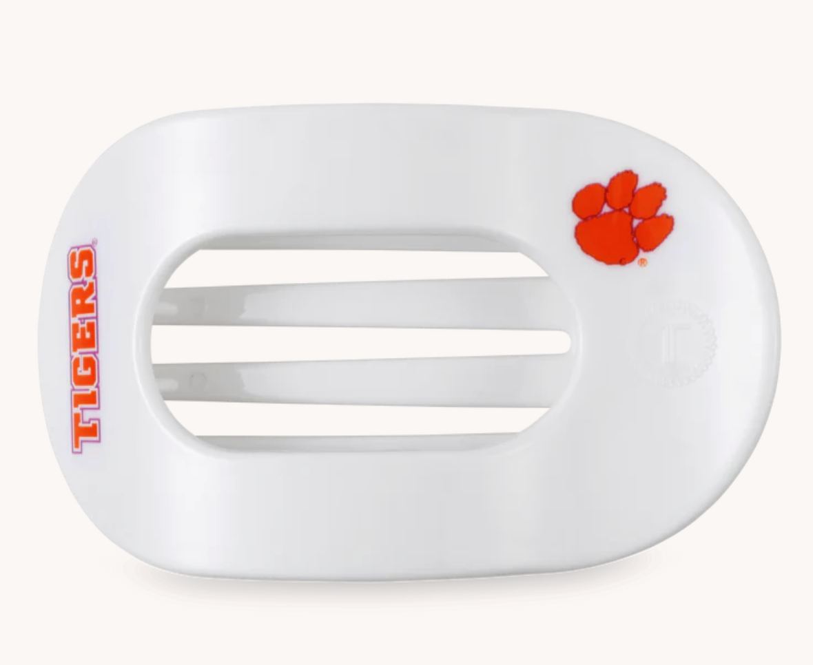 TELETIES GO TIGERS MEDIUM FLAT ROUND HAIR CLIP