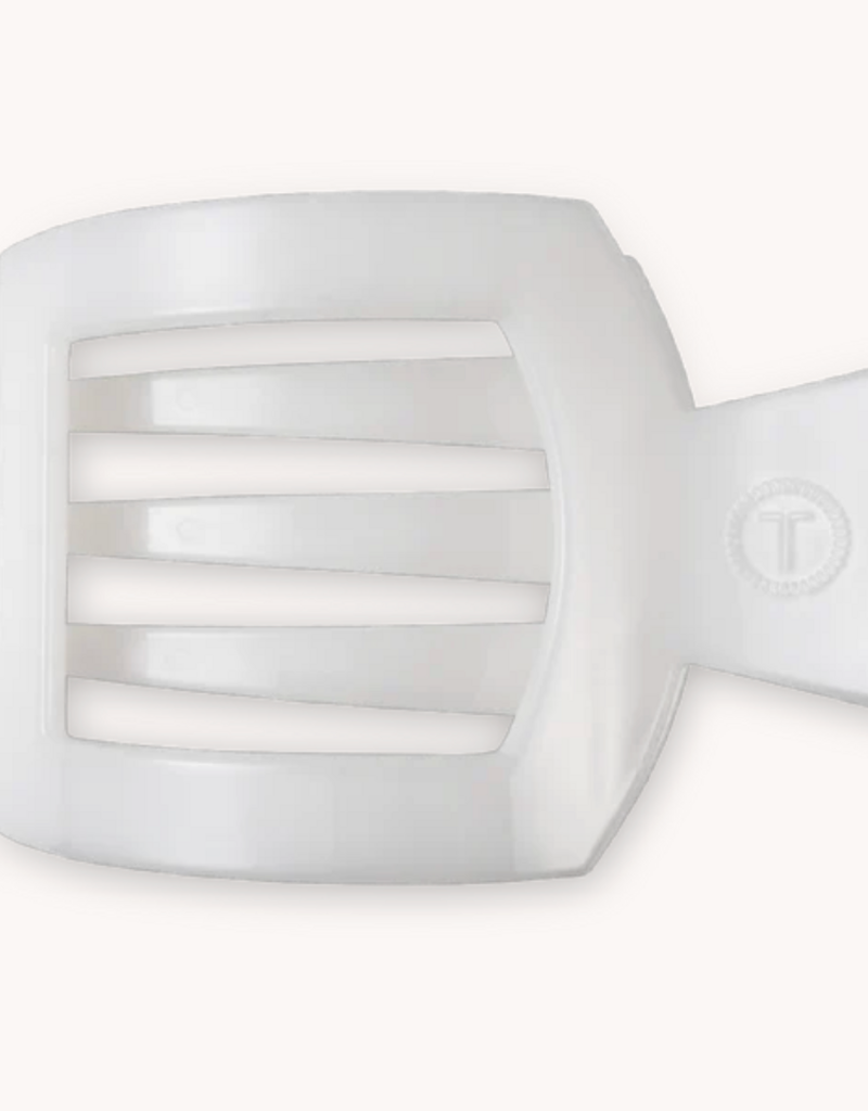 TELETIES MEDIUM FLAT SQUARE HAIR CLIP-COCONUT