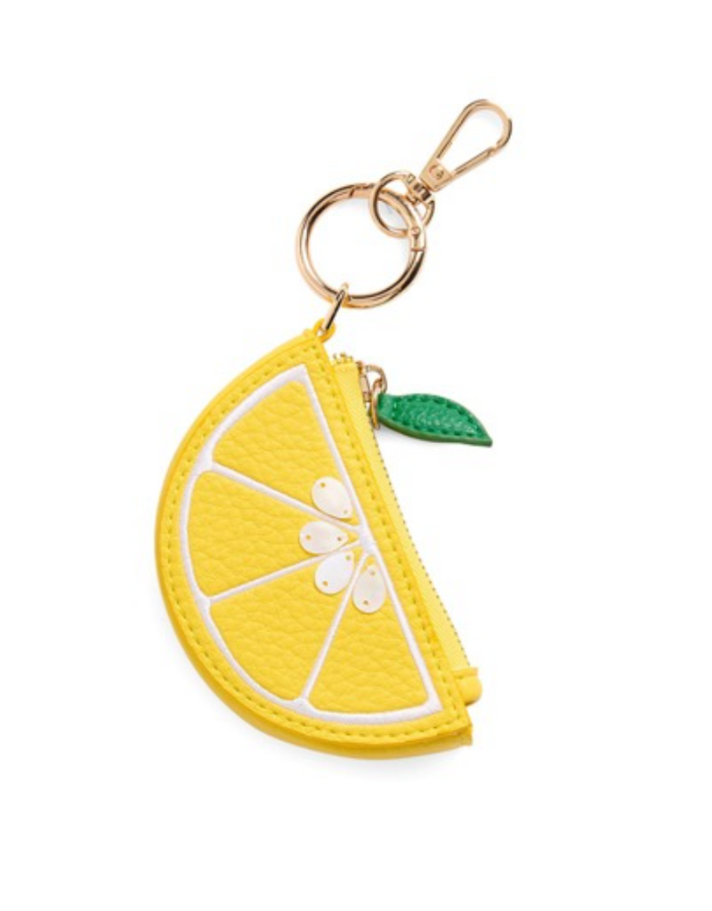 Shiraleah LEMON ZIP POUCH KEYRING/BAG CHARM