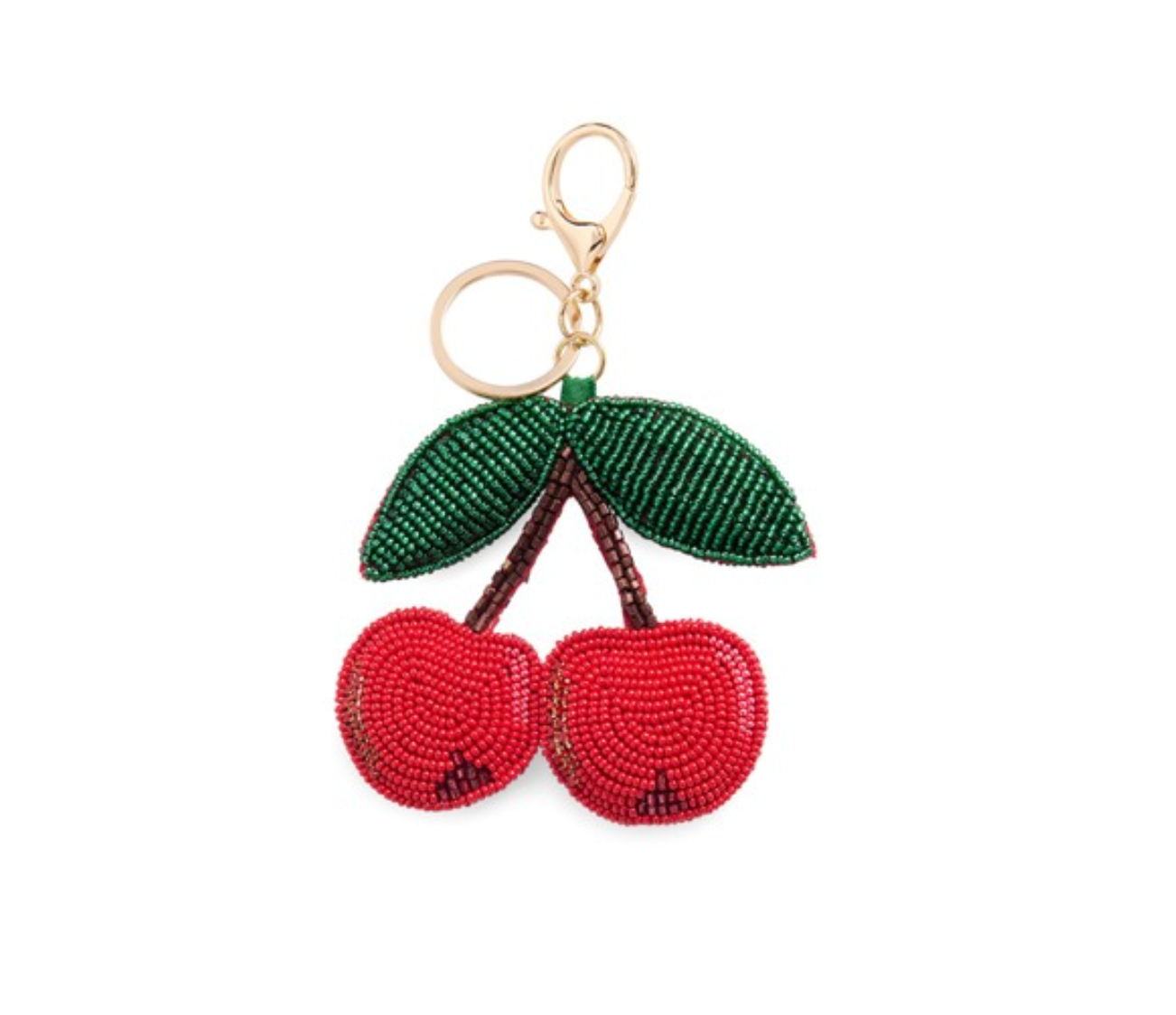 Shiraleah CHERRIES BEADED BAG CHARM/KEY RING