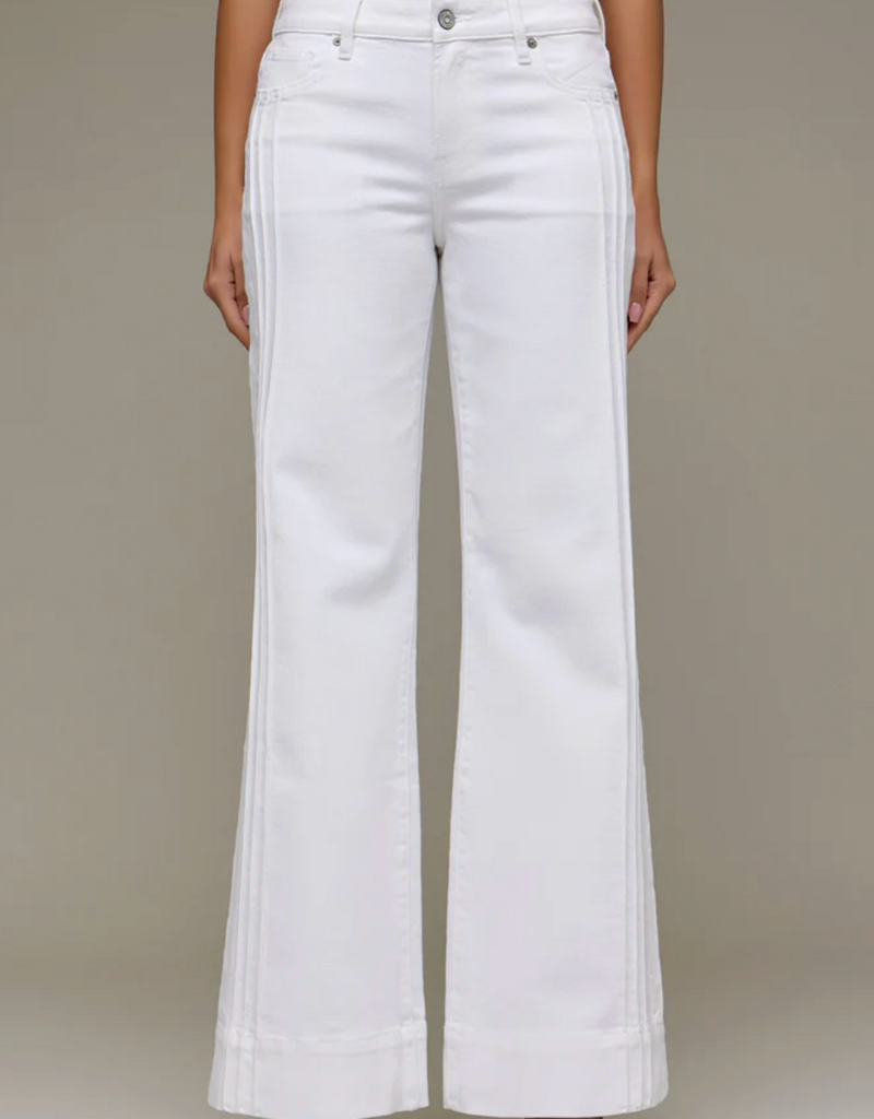 HIDDEN JEANS HAPPI  WHITE DENIM PINTUCK HIGH RISE