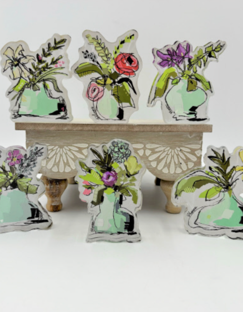 TRADE CIE CUTOUT ACRYLIC FLOWERS IN VASE