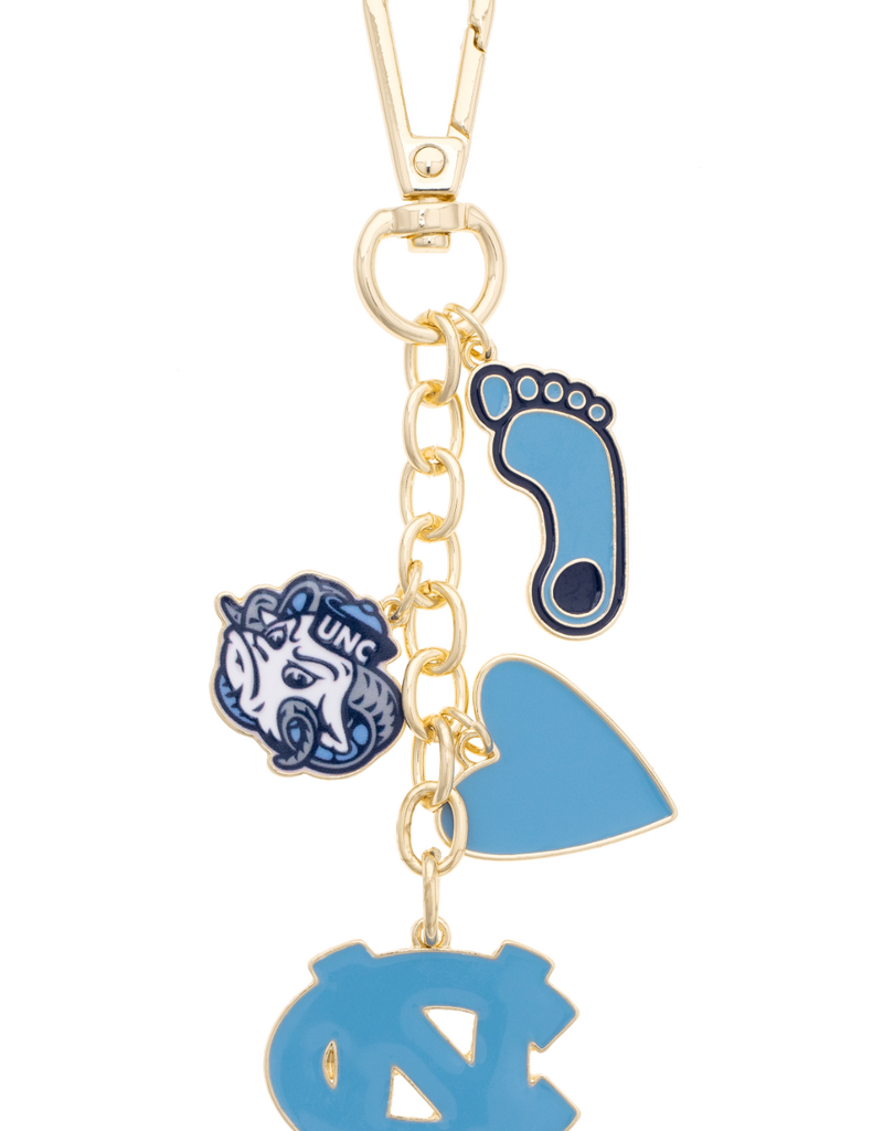 CANVAS TARHEELS HEART CLUSTER BAG CHARM
