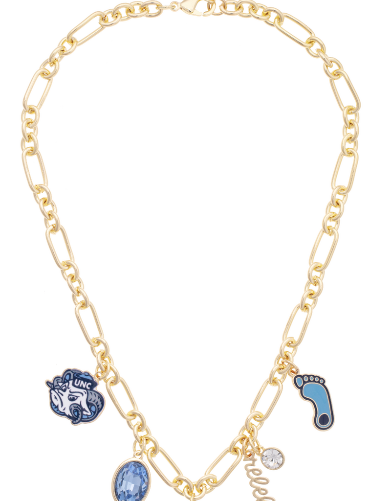 CANVAS NC TARHEELS GAMEDAY CHARM NECKLACE