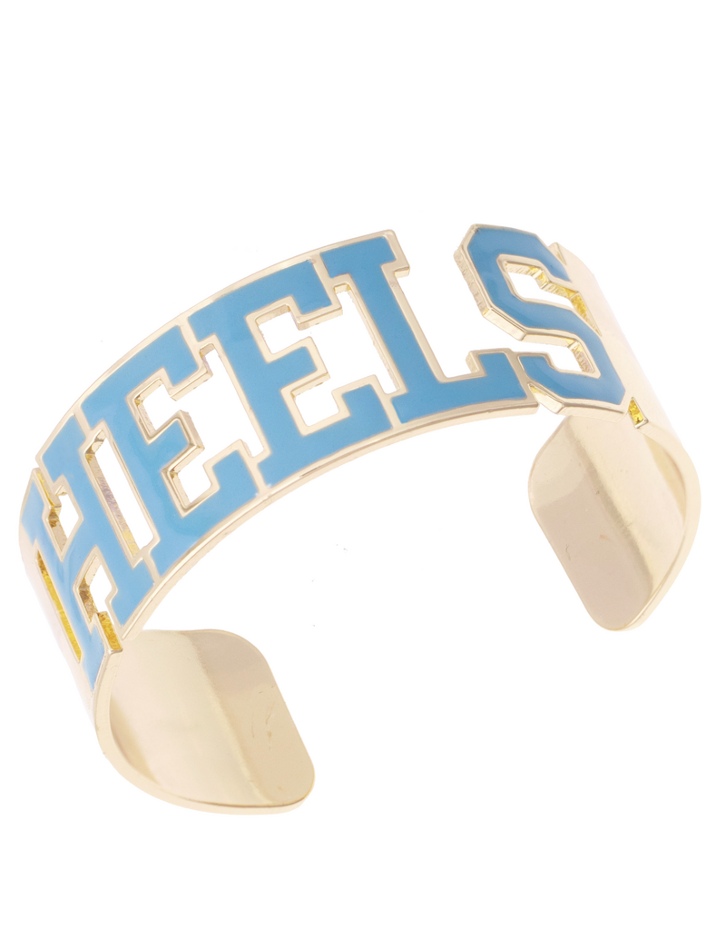 CANVAS UNC TARHEELS OUTLINE CUFF BRACELET