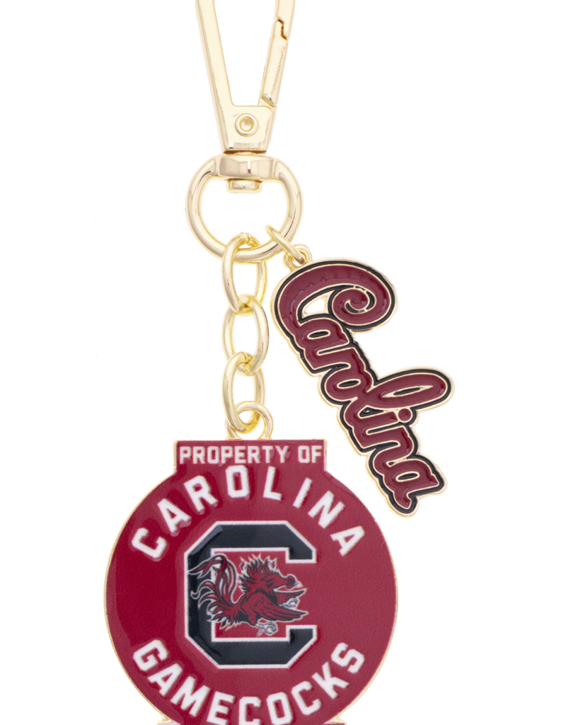CANVAS USC GAMECOCKS VINTAGE BAG CHARM