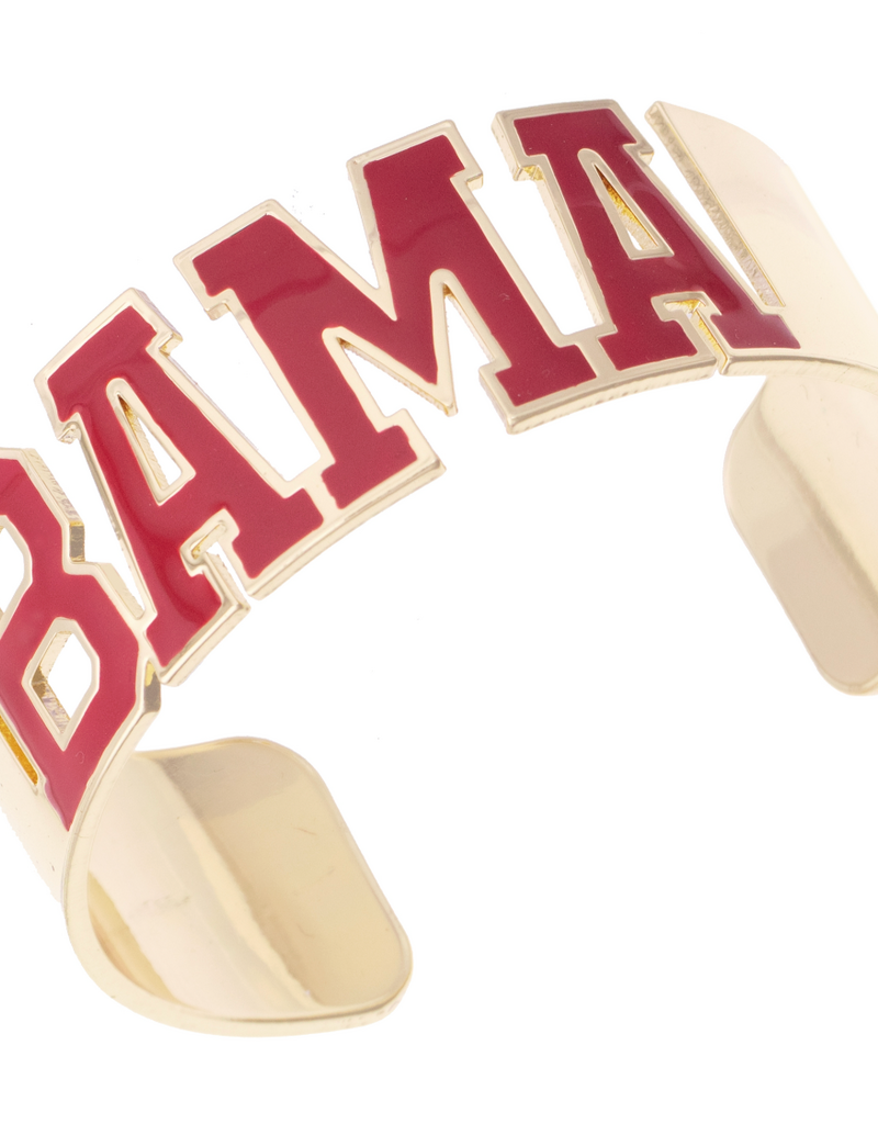CANVAS BAMA VARSITY OUTLINE CUFF BRACELET