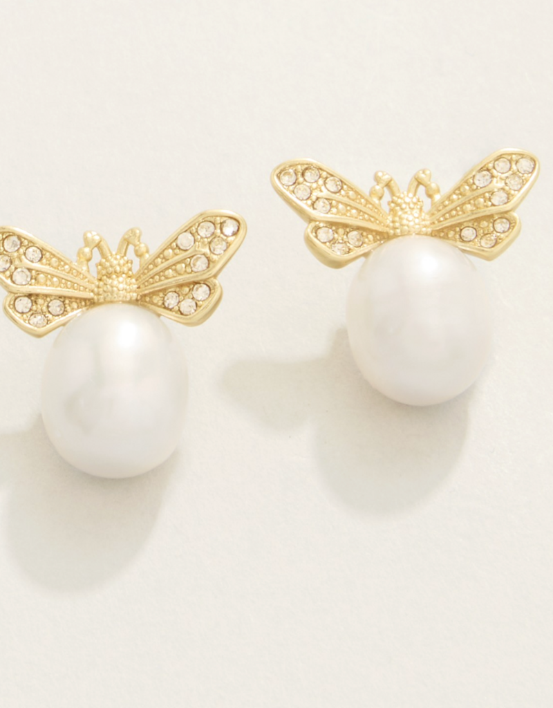 vintage bee bauble stud earrings