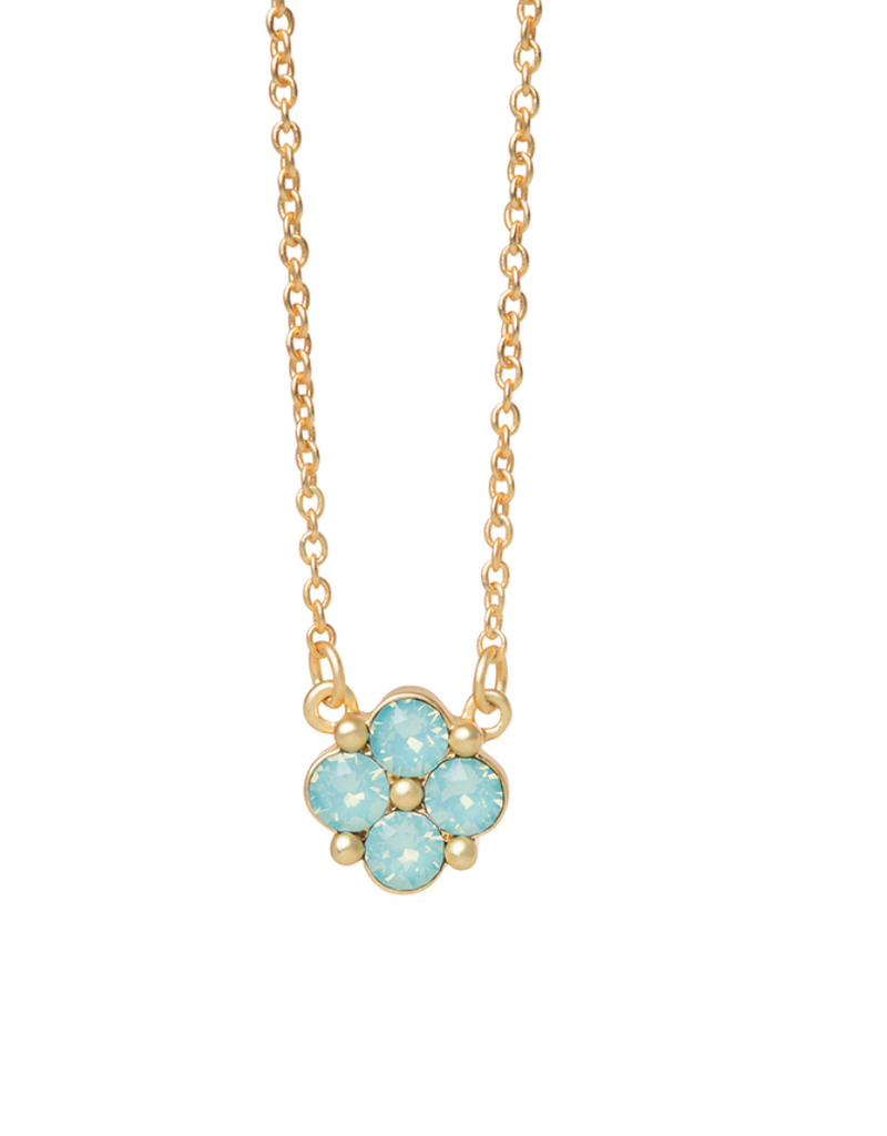 sea la vie necklace blessed/seafoam clover