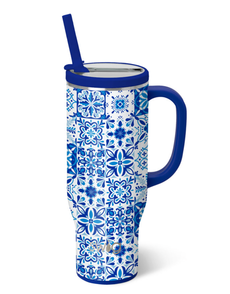SWIG INDIGO TILES MEGA MUG 30 OZ