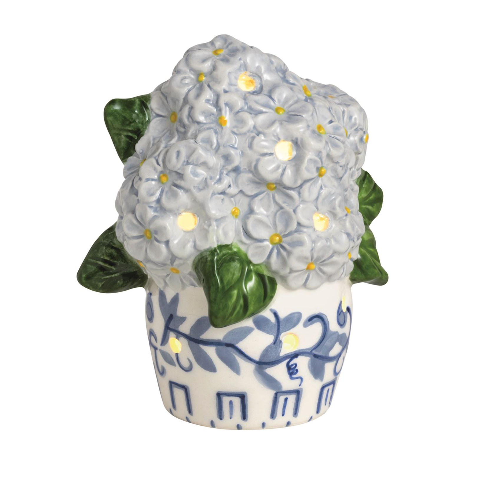 MUD PIE HYDRANGEA LIGHT UP SITTER