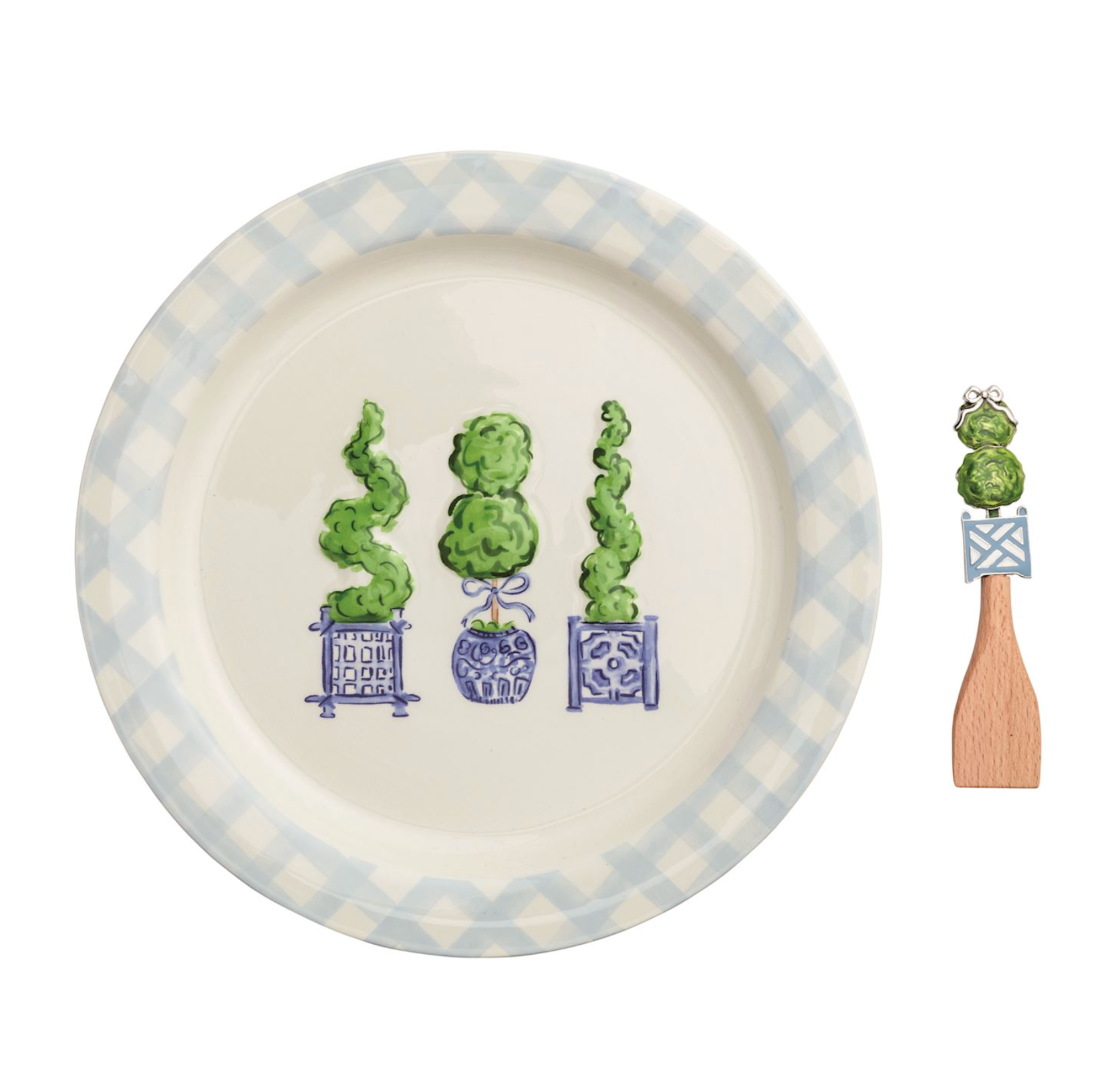 MUD PIE TOPIARY ROUND PLATTER