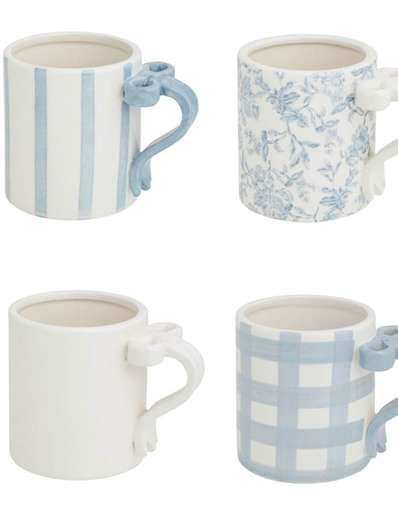 MUD PIE BOW HANDLE MUGS