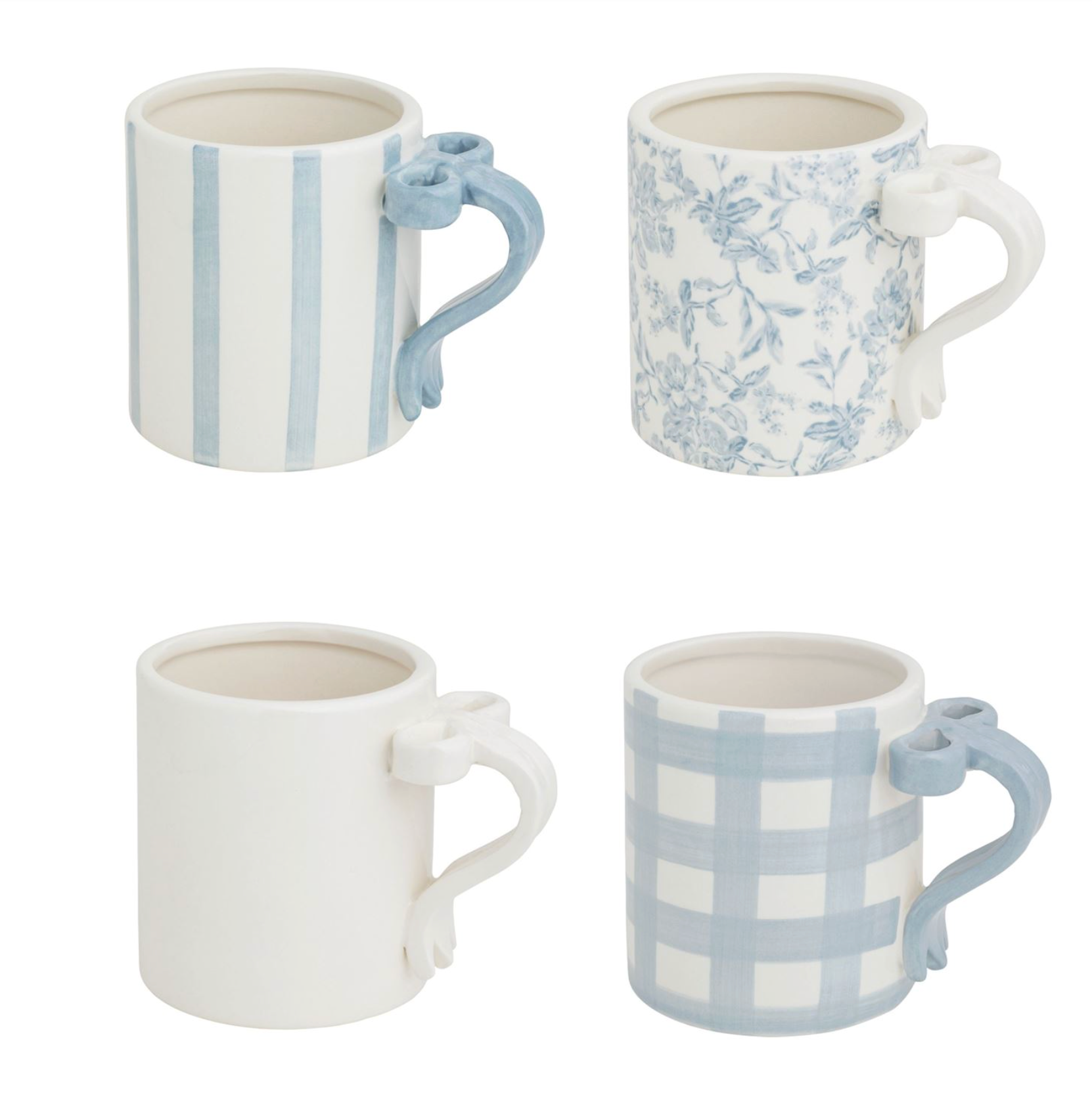 MUD PIE BOW HANDLE MUGS