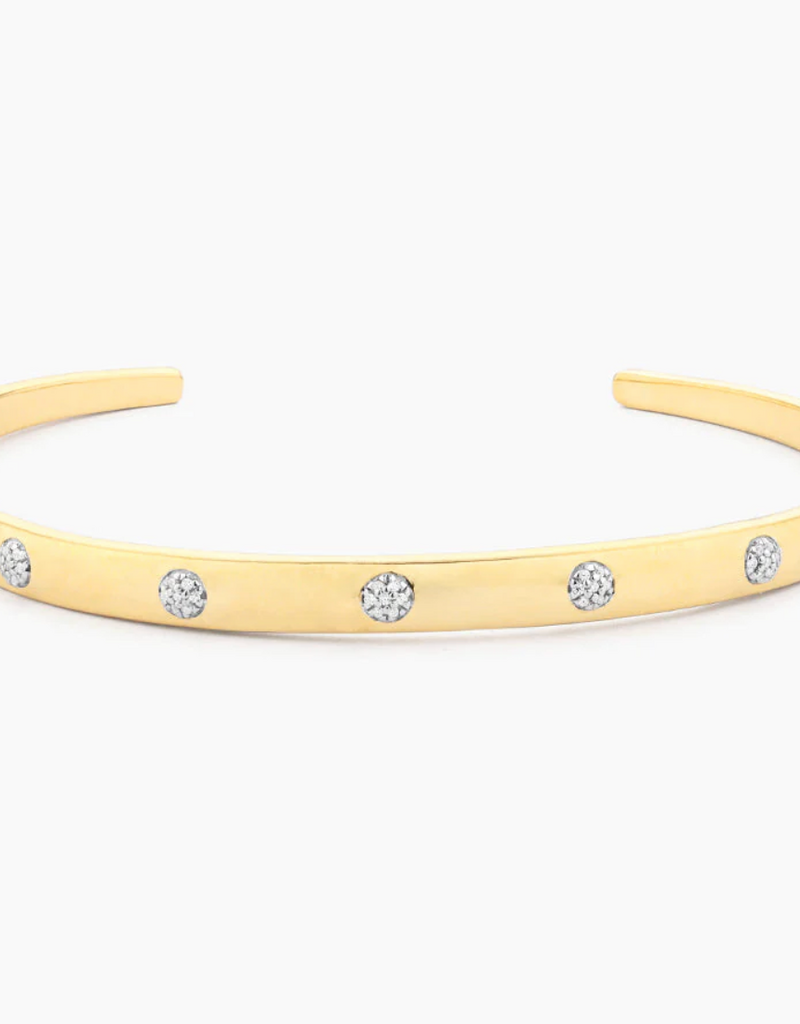ELLA STEIN GOLD MEDIUM LUCKY 7 CUFF BRACELET