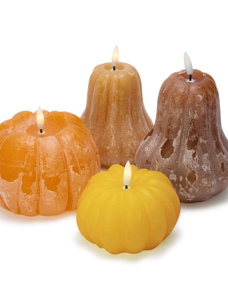 TWO'S COMPANY FLAMELESS LED PUMPKIN CANDLES
