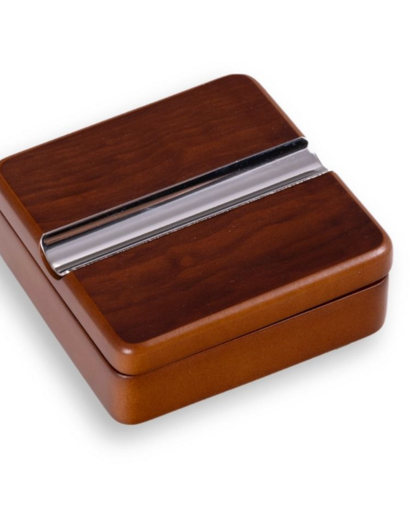 BEY-BERK INTERNATIONAL SWIVEL ROSEWOOD CIGAR TRAY