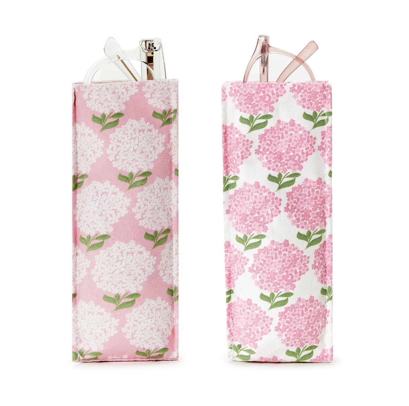 TWO'S COMPANY PINK HYDRANGEA STANDING EYEGLASS HOLDER