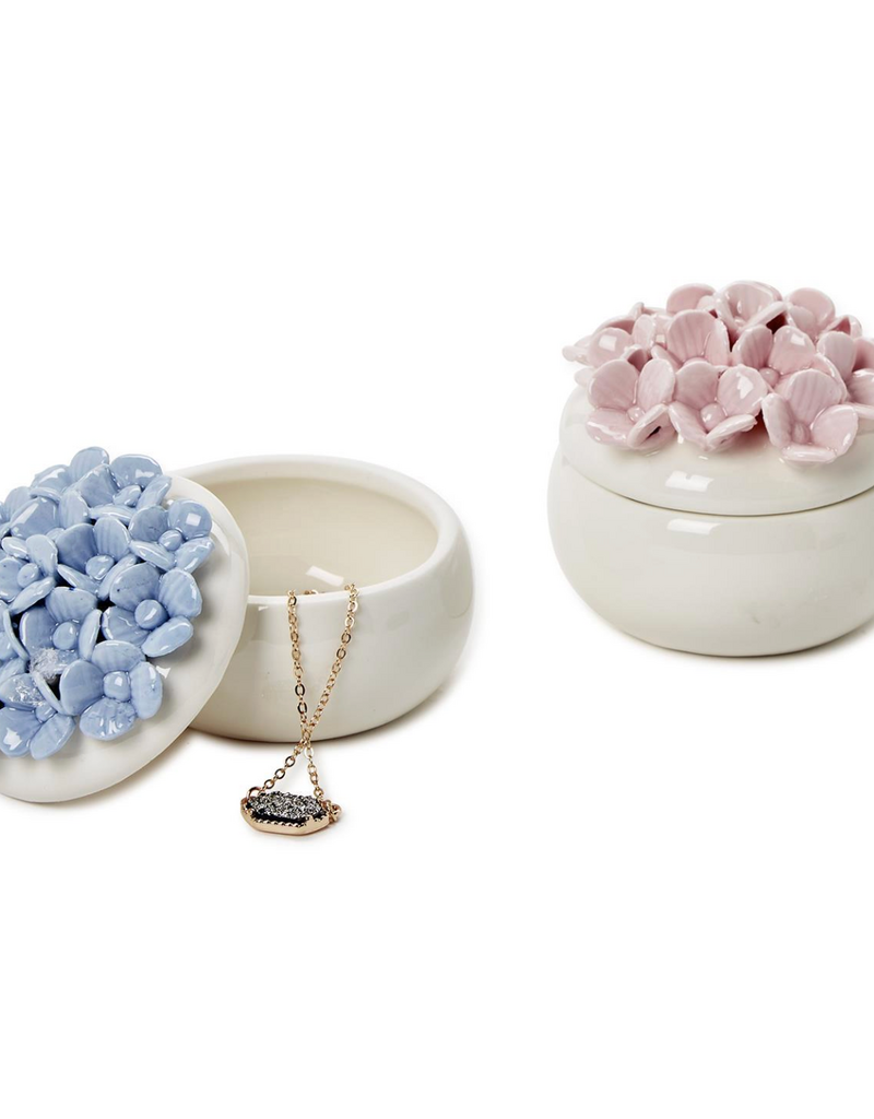 TWO'S COMPANY HYDRANGEA TRINKET BOXES