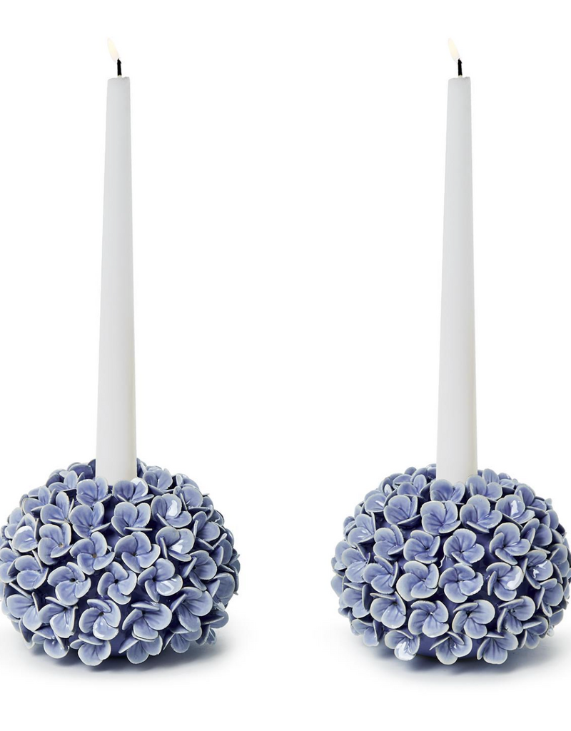 TWO'S COMPANY HYDRANGEA CANDLEHOLDER/BUD VASES