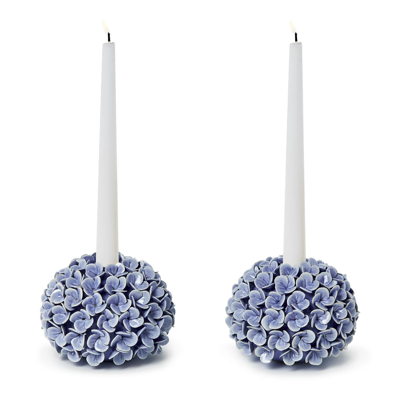 TWO'S COMPANY HYDRANGEA CANDLEHOLDER/BUD VASES