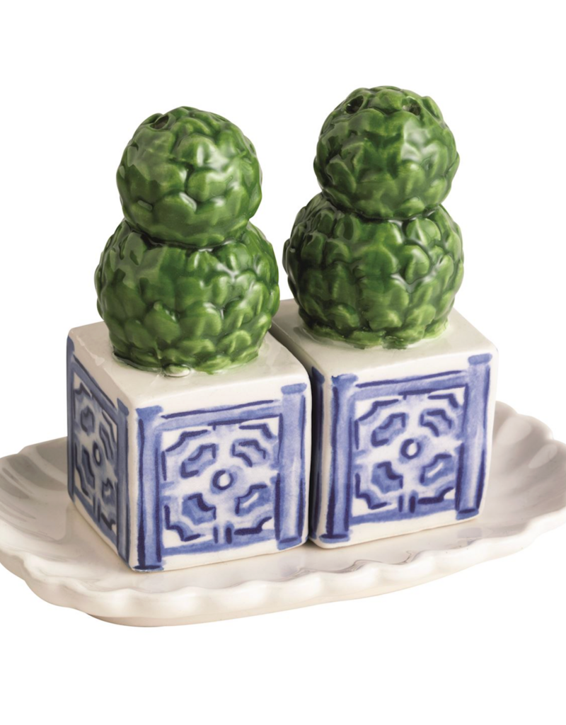 MUD PIE TOPIARY SALT & PEPPER SET