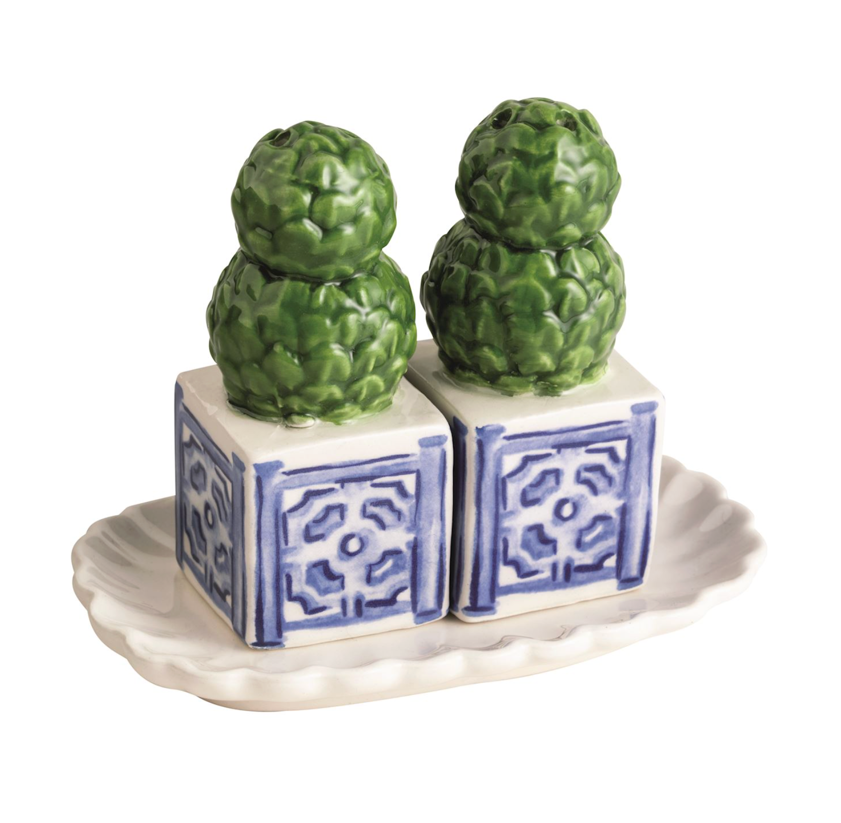MUD PIE TOPIARY SALT & PEPPER SET