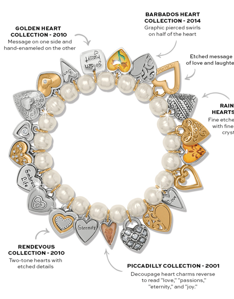 BRIGHTON One Heart Pearl Stretch Bracelet