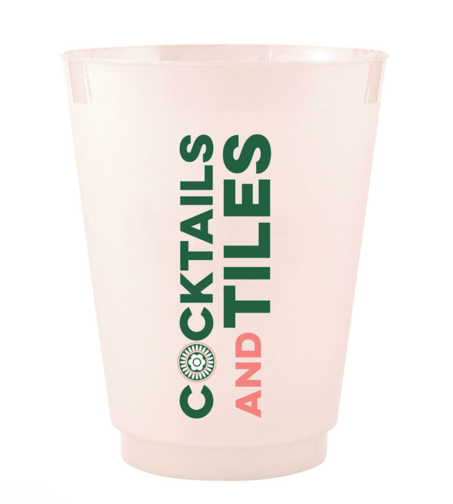 SANTA BARBARA COCKTAILS & TILES FROSTED CUP SET