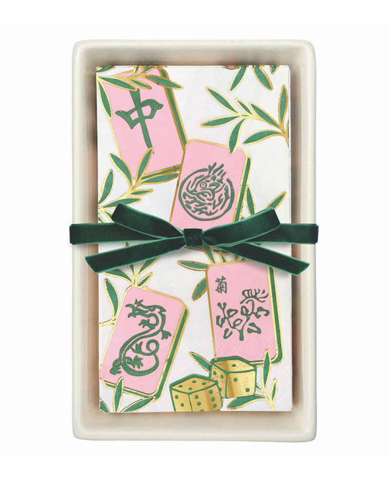 SANTA BARBARA CERAMIC GUEST TOWEL & NAPKIN SET-TILES