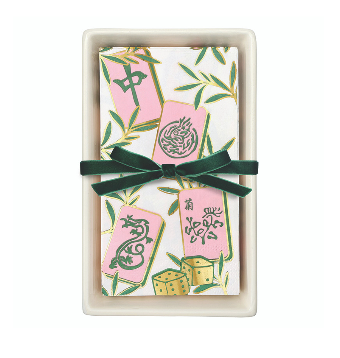 SANTA BARBARA CERAMIC GUEST TOWEL & NAPKIN SET-TILES