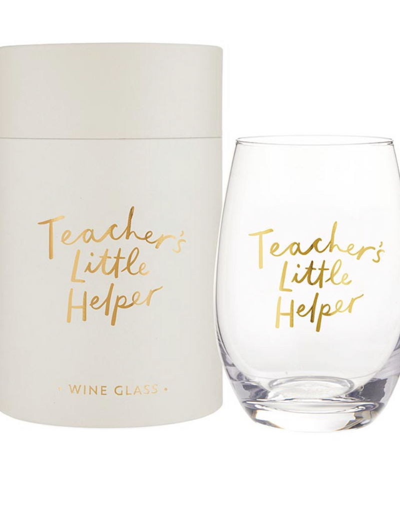 SANTA BARBARA TEACHER'S LETTLE HELPER WINE GLASS