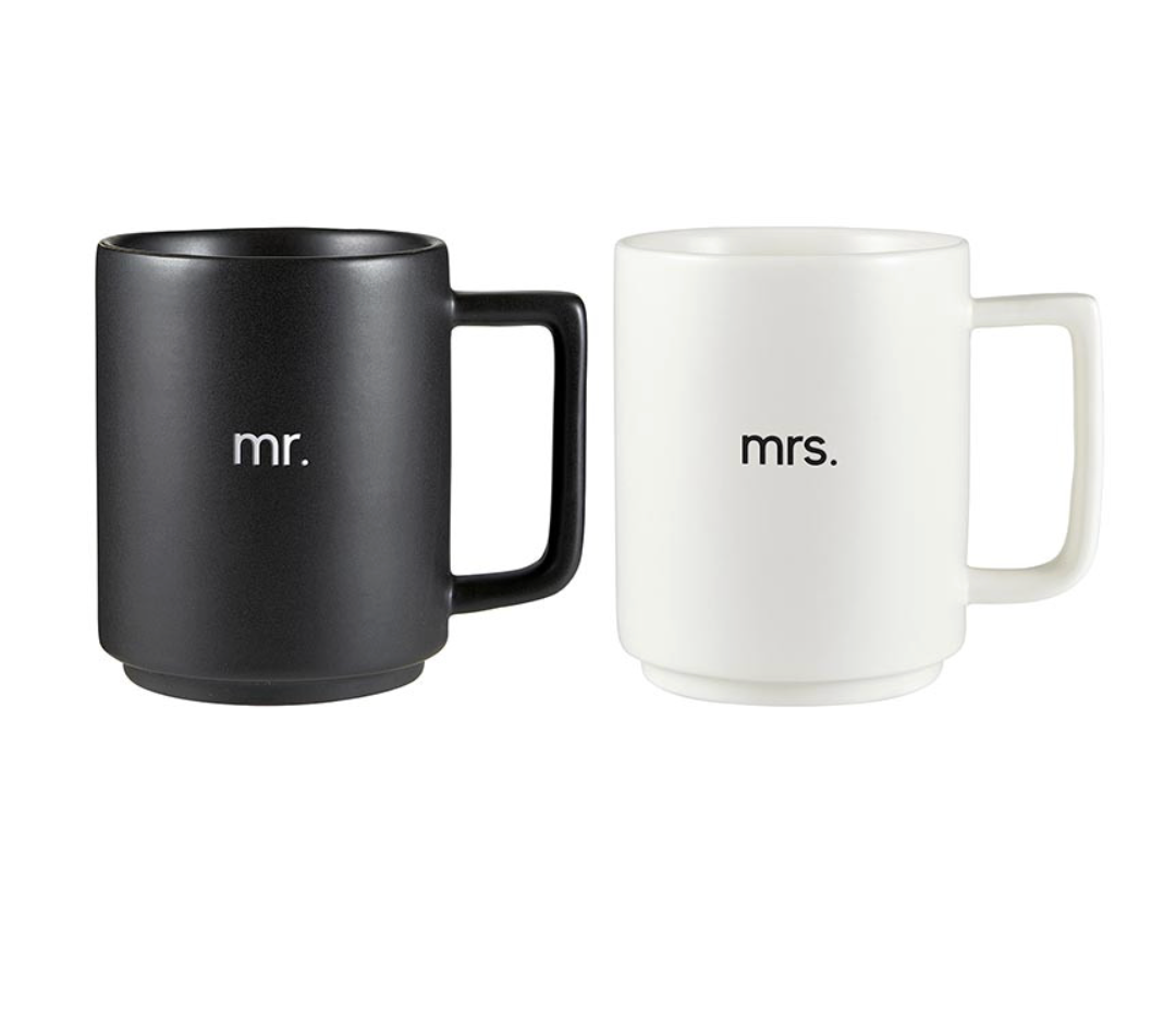 SANTA BARBARA STACKED ME AND MRS MUG SET