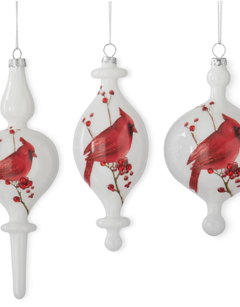 ASST CARDINAL FINIAL ORNAMENT