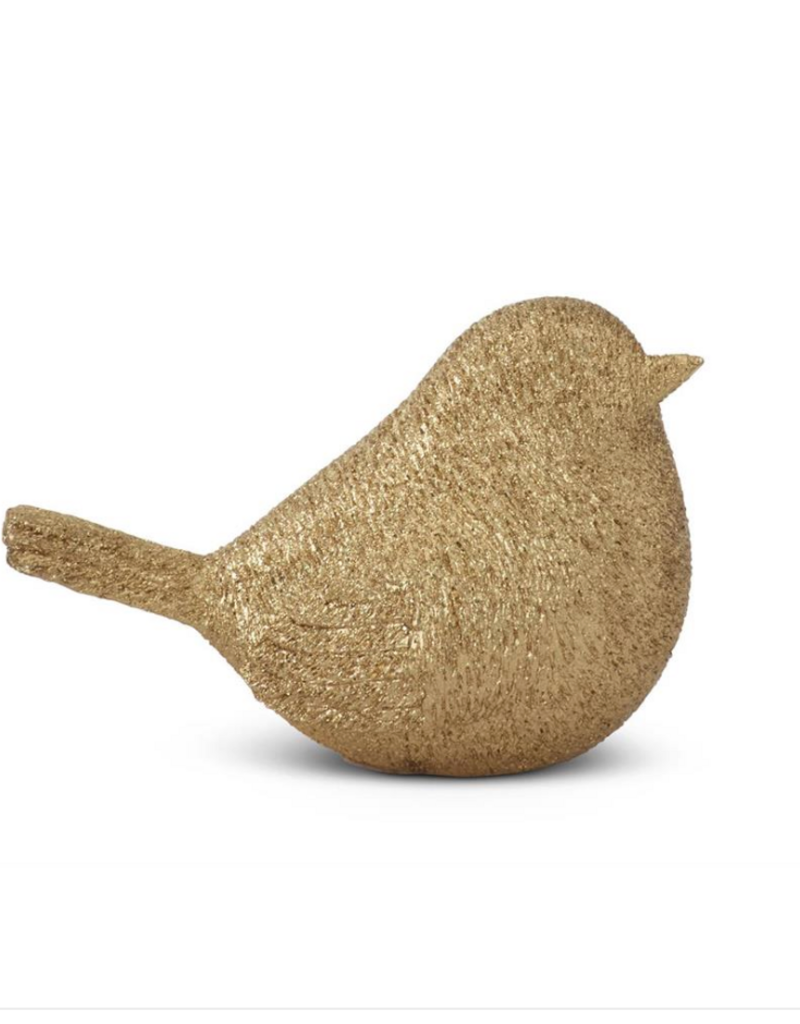 GOLD RESIN TEXTURED BIRD 4.25 INCH