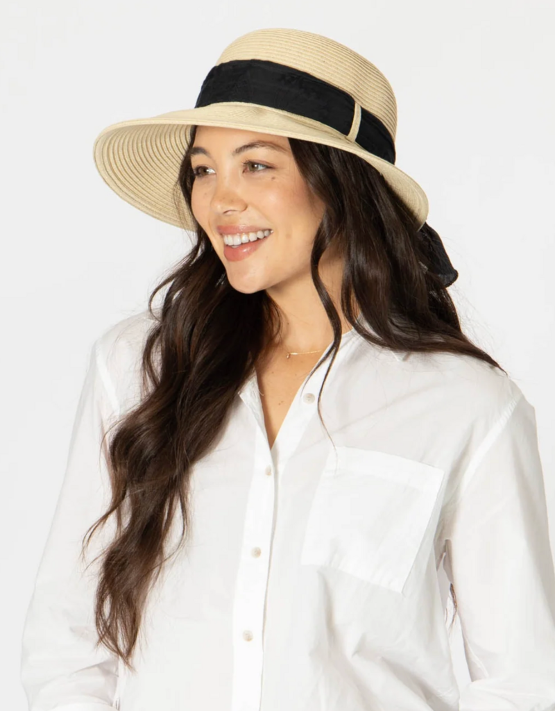 SAN DIEGO HAT COMPANY ULTRA BRAID ROUND CROWN WITH TIED BOW