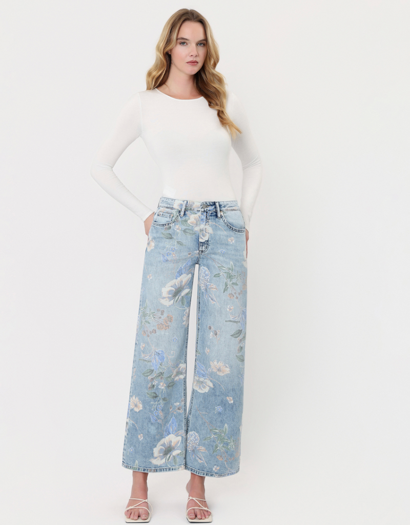 VERVET SUPER HIGH RISE FLORAL VINTAGE FLARE