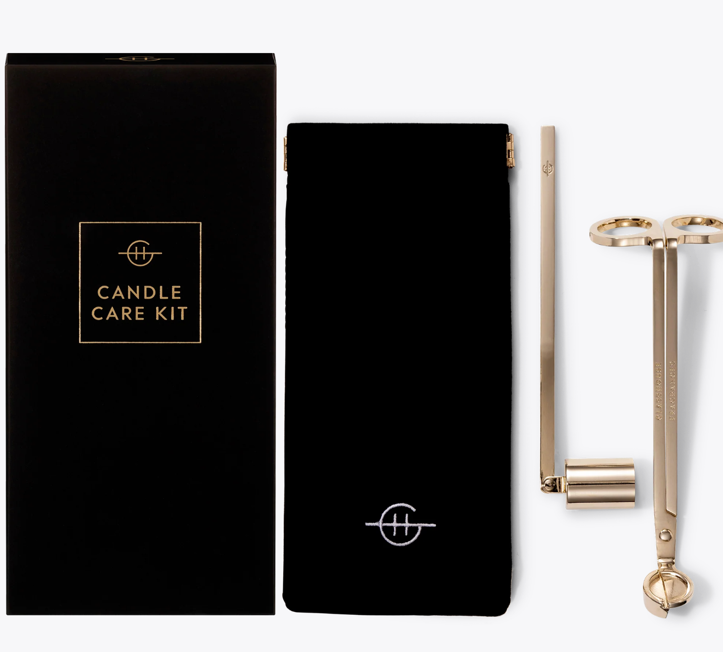 GLASSHOUSE FRAGRANCES CANDLE CARE SET