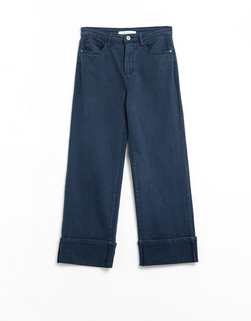Q2 STAIGHT LEG PANT WITH CROPPED HEM-NAVY