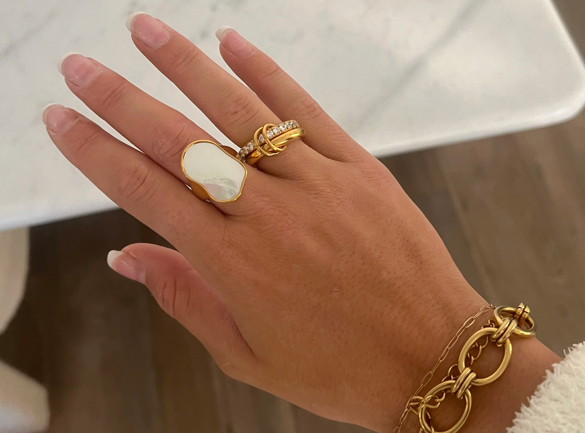 CHANSUTT PEARLS NOVA RING-SIZE 7