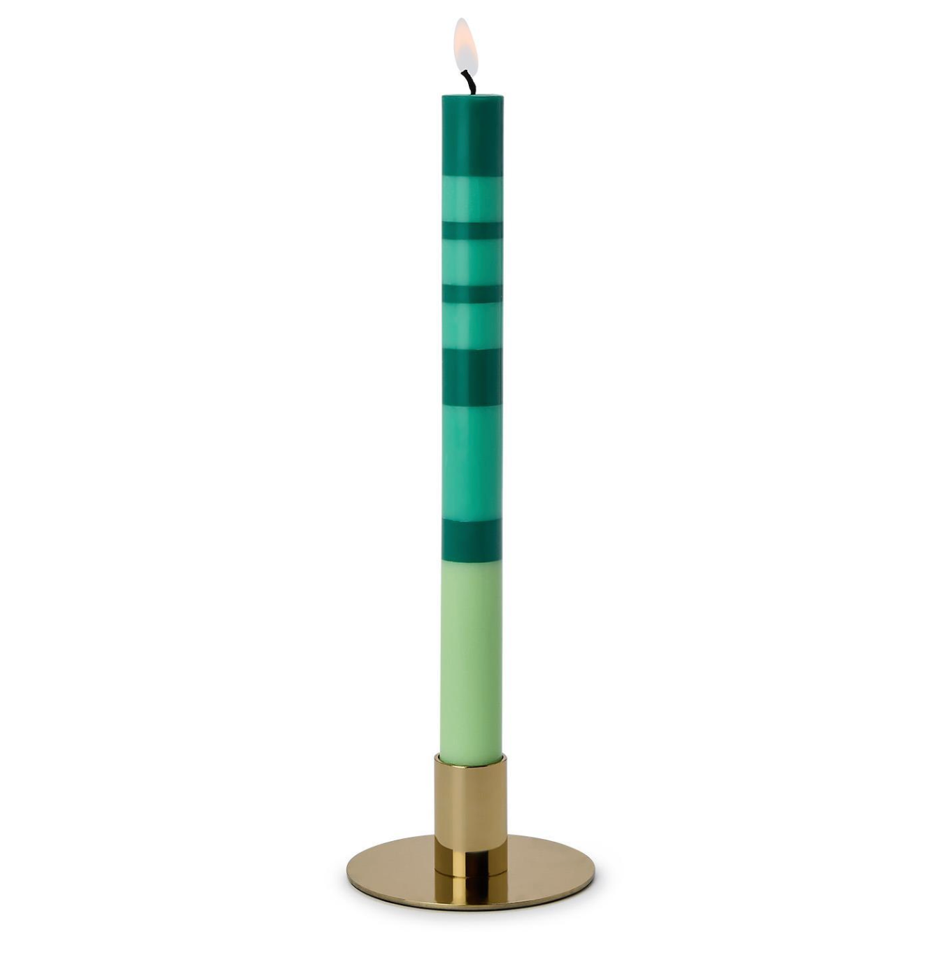TWO'S COMPANY GOLD TAPER CANDLEHOLDER