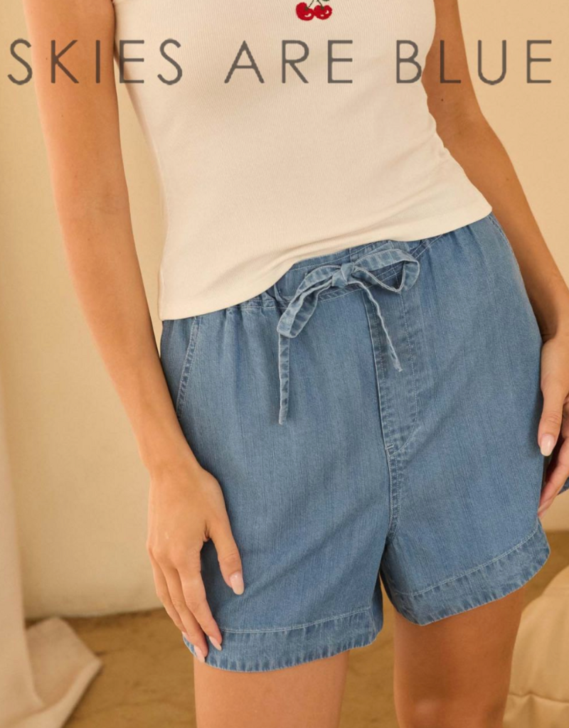 SKIES ARE BLUE CARRIE WASHED TENCEL SHORTS