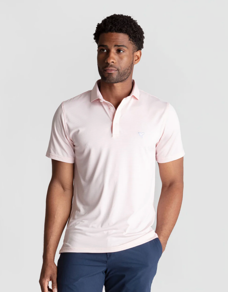 BIRDDOGS ORANGE PENCIL STRIPE POLO