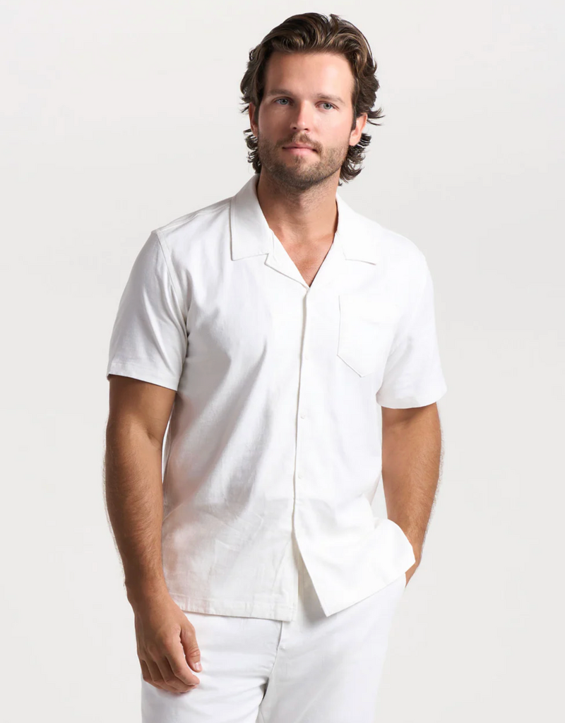 BIRDDOGS TECH LINEN CAMP COLLAR SHIRT