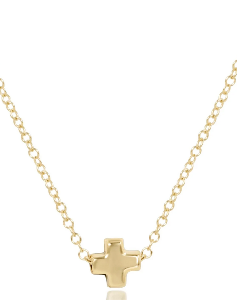 ENEWTON 16” NECKLACE GOLD - SIGNATURE CROSS SMALL GOLD