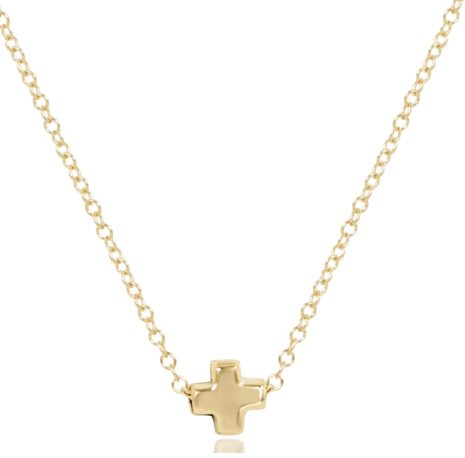 ENEWTON 16” NECKLACE GOLD - SIGNATURE CROSS SMALL GOLD