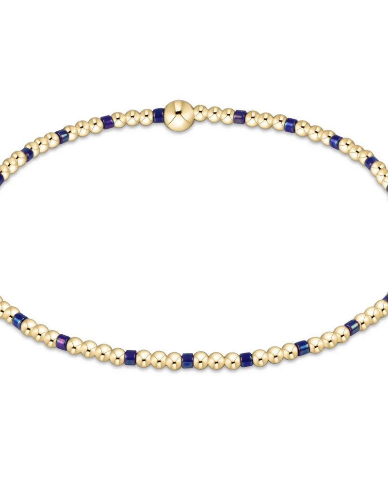 ENEWTON egirl Hope Sincerity Pattern  2mm Bead Bracelet -BLUE METALLIC-DISCONTINUED