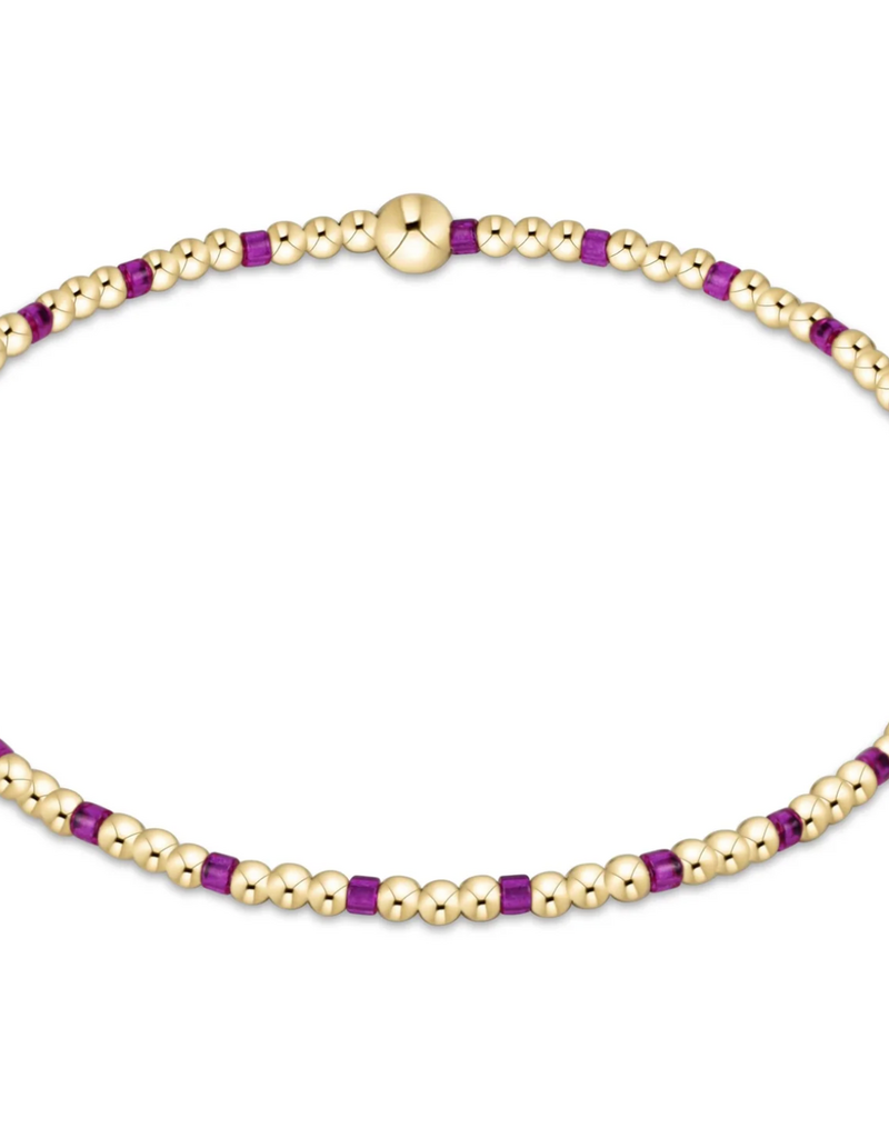 ENEWTON egirl Hope Sincerity Pattern  2mm Bead Bracelet - Fuchsia-DISCONTINUED